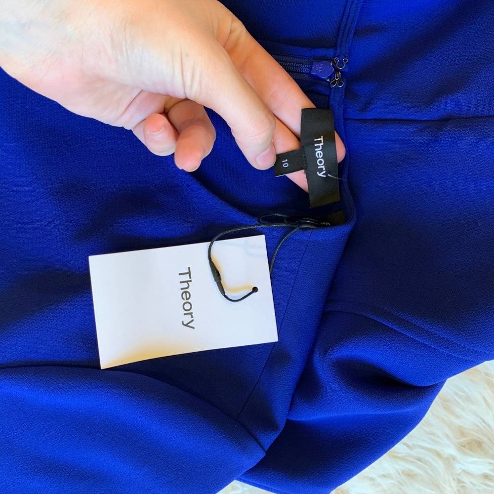 ❌SOLD❌Theory Modern Seamed Fit & Flare Shift Blue - Picture 7 of 8